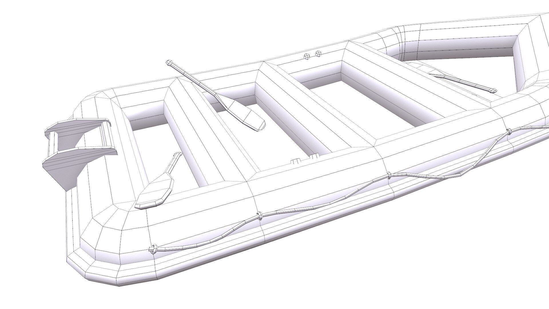 Rubber Boat Low-poly PBR Low-poly 3D model_23