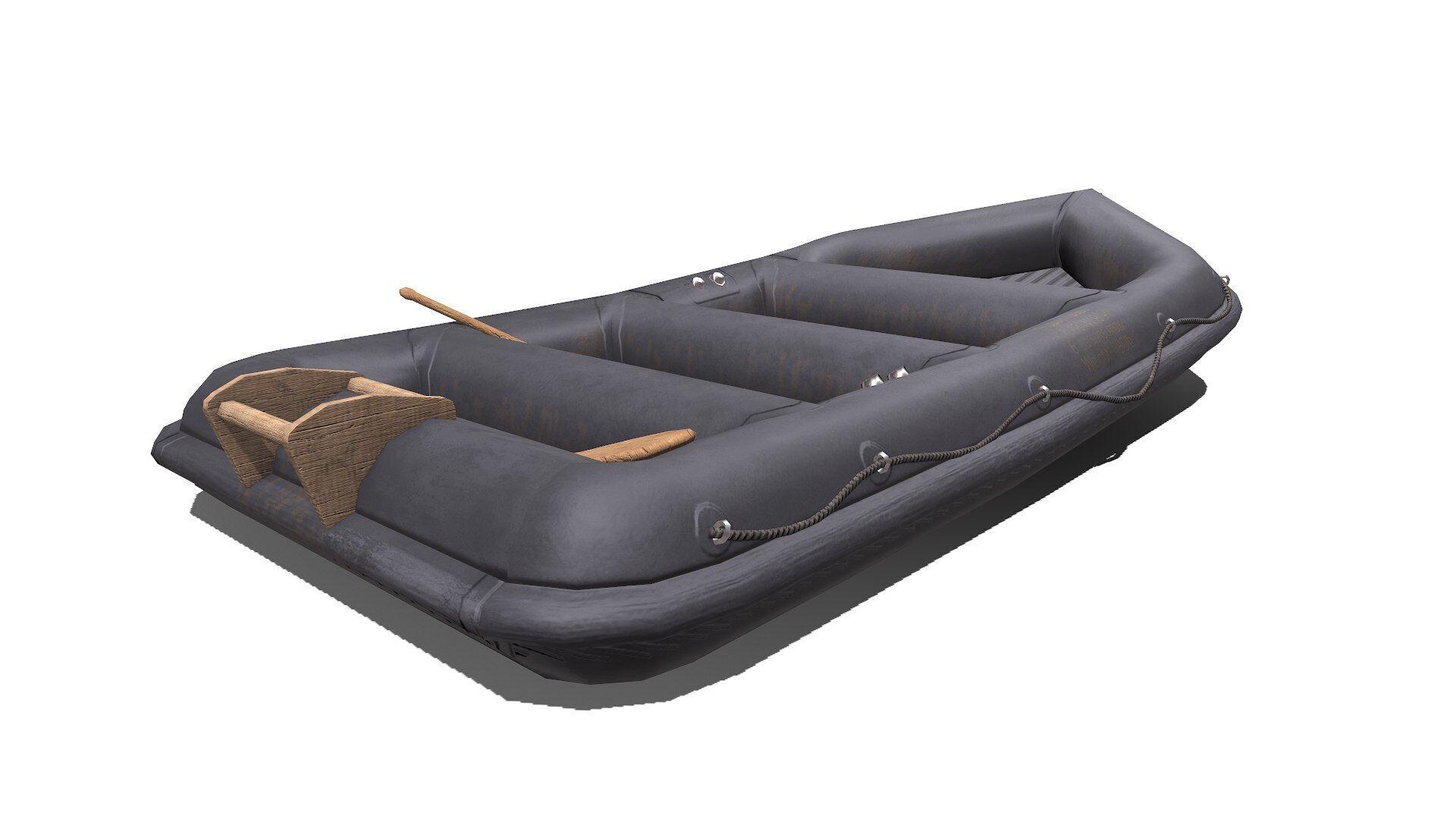 Rubber Boat Low-poly PBR Low-poly 3D model_8