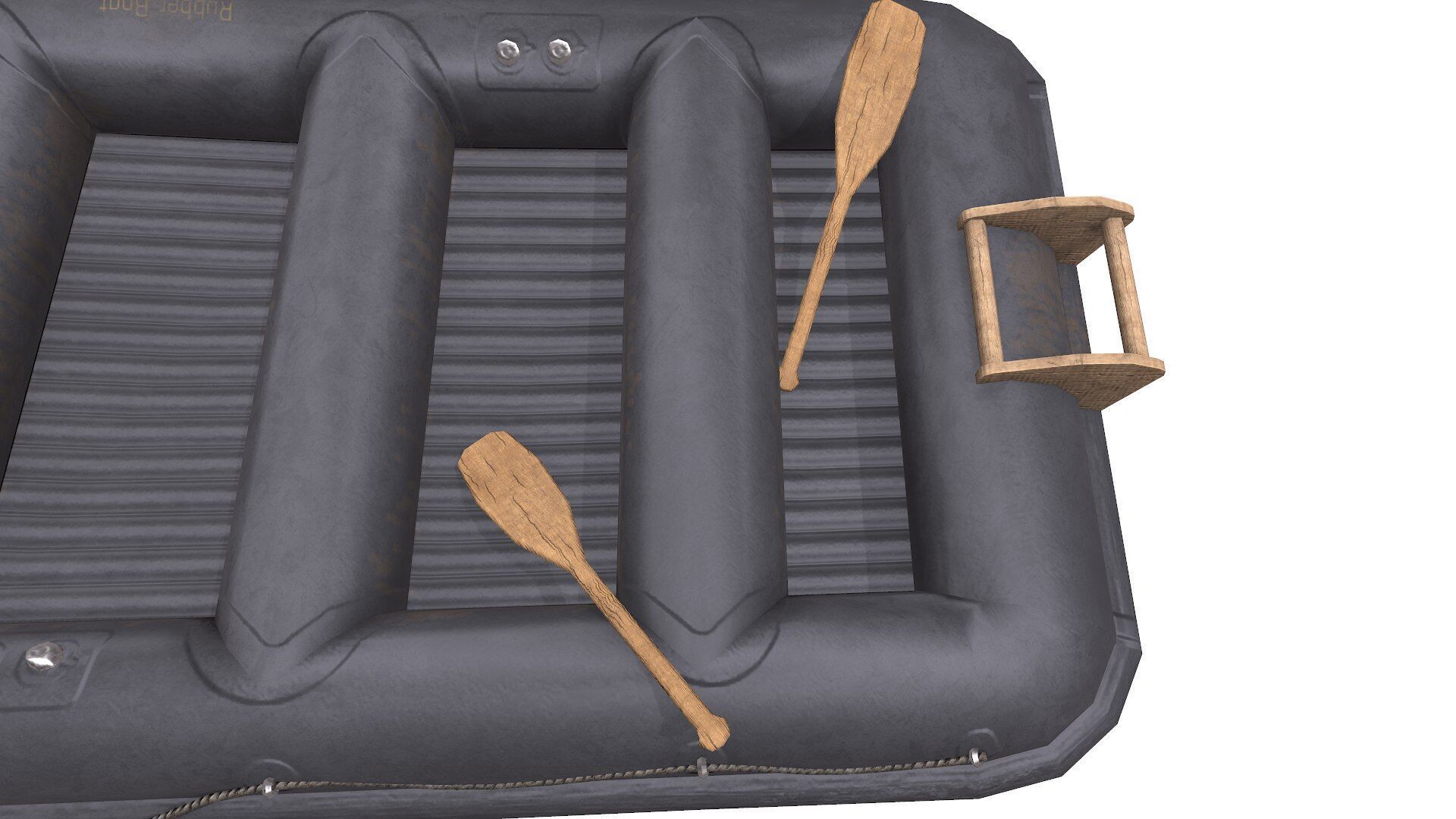 Rubber Boat Low-poly PBR Low-poly 3D model_16