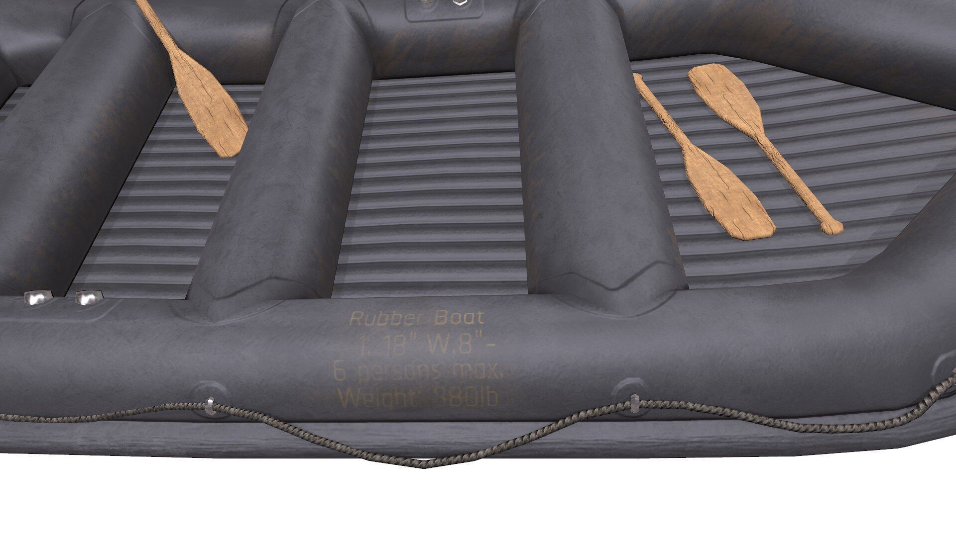 Rubber Boat Low-poly PBR Low-poly 3D model_14