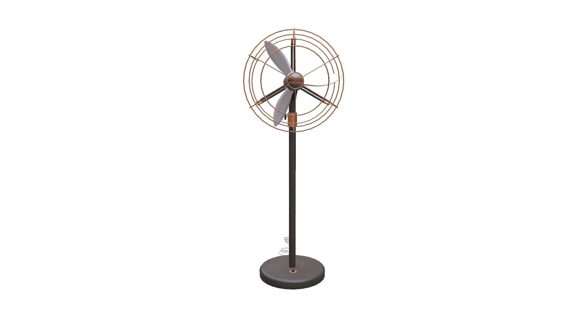 Pedestal Fan Low-Poly PBR Low-poly 3D model_2