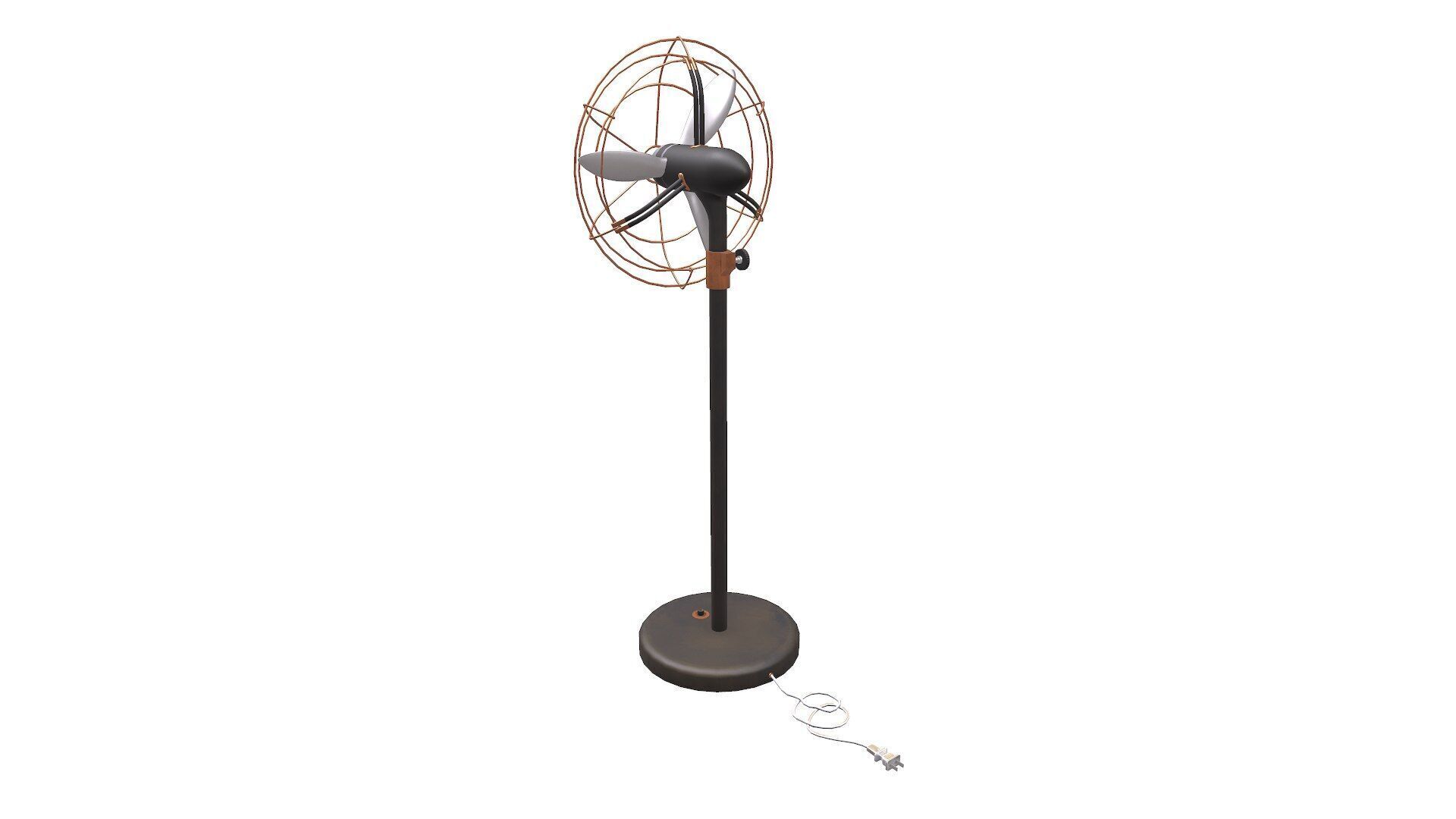 Pedestal Fan Low-Poly PBR Low-poly 3D model_4