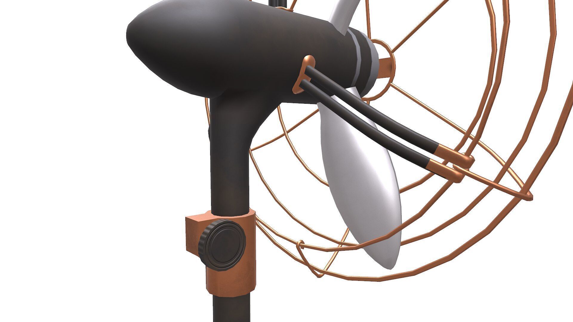 Pedestal Fan Low-Poly PBR Low-poly 3D model_7