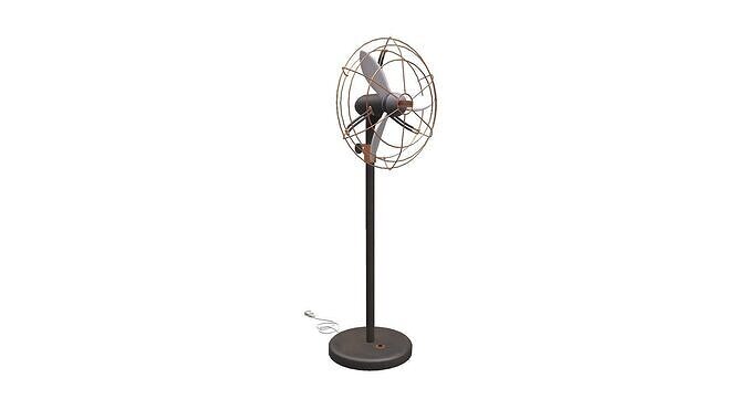 Pedestal Fan Low-Poly PBR Low-poly 3D model