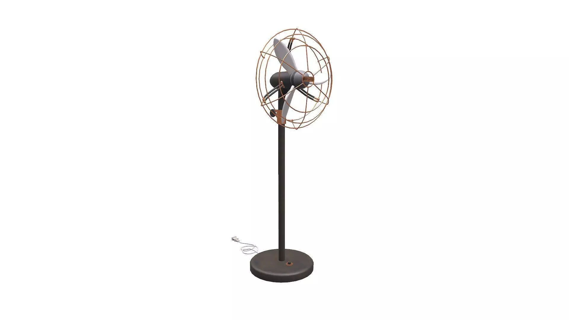 Pedestal Fan Low-Poly PBR Low-poly 3D model_0