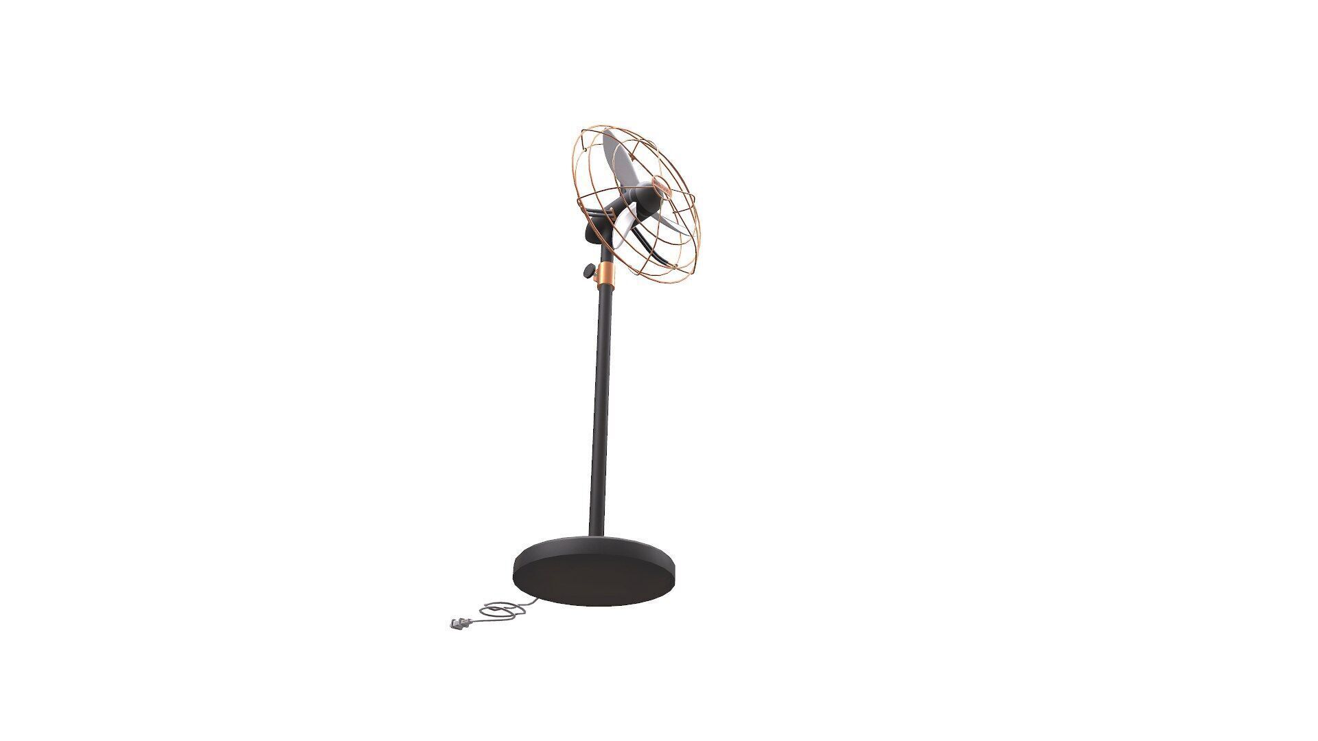 Pedestal Fan Low-Poly PBR Low-poly 3D model_10