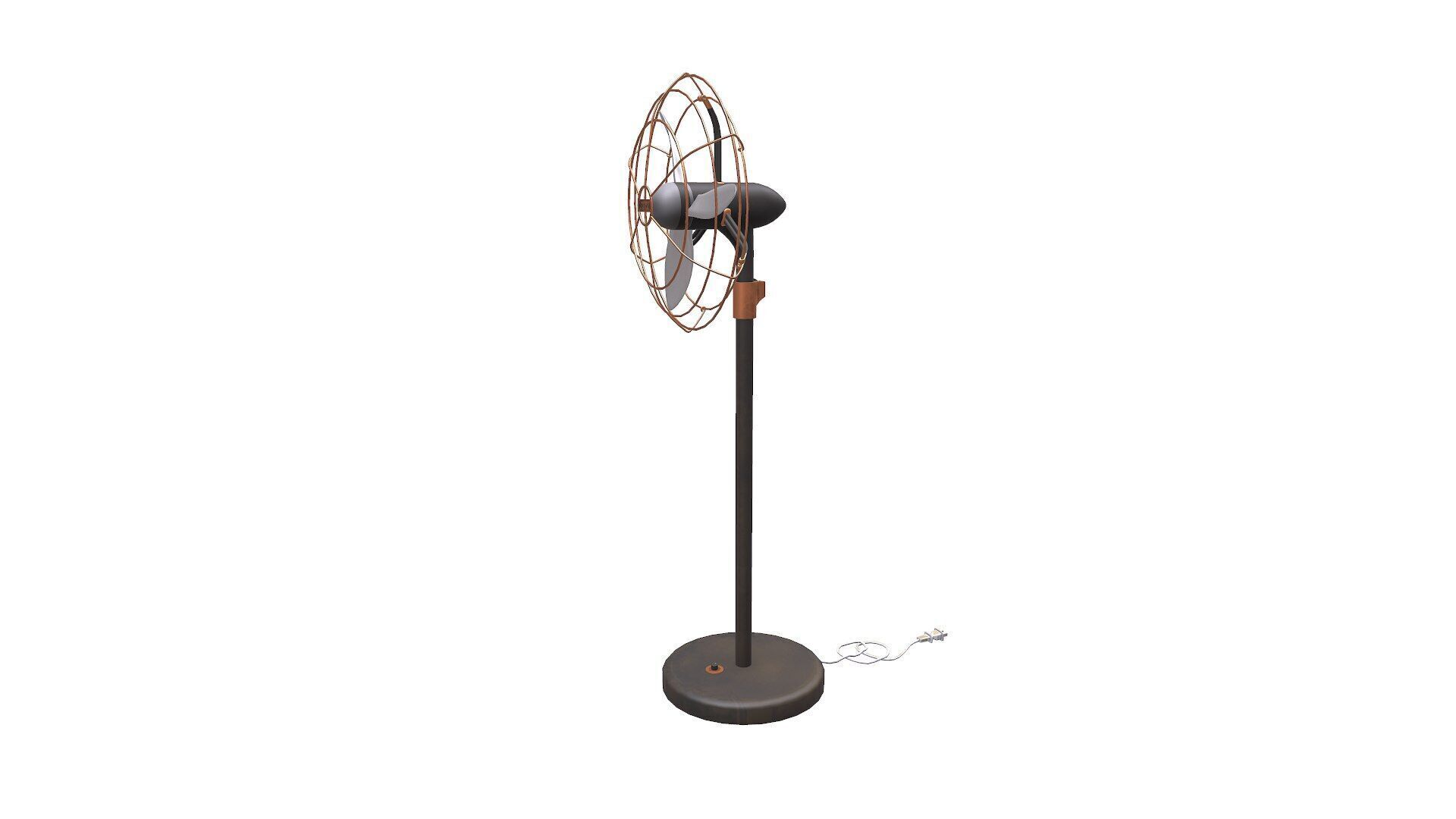 Pedestal Fan Low-Poly PBR Low-poly 3D model_3