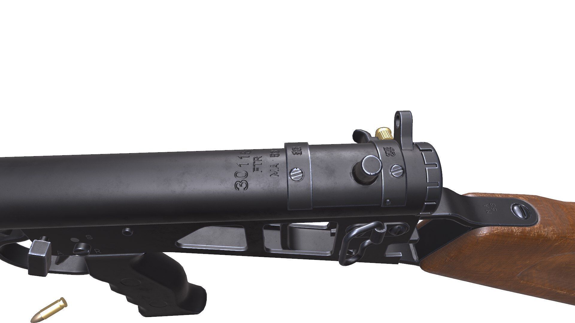 Owen Gun MK 2 Low Poly PBR Low-poly 3D model_9