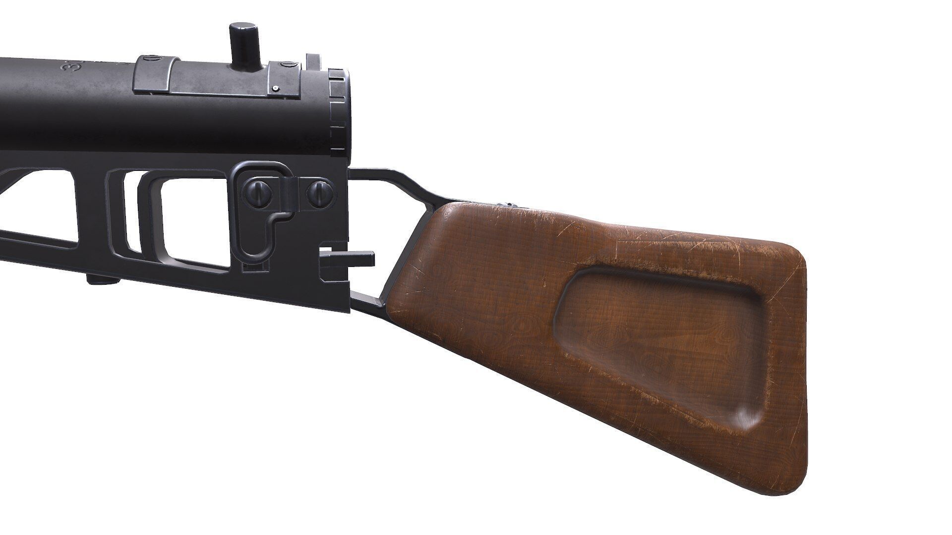 Owen Gun MK 2 Low Poly PBR Low-poly 3D model_12