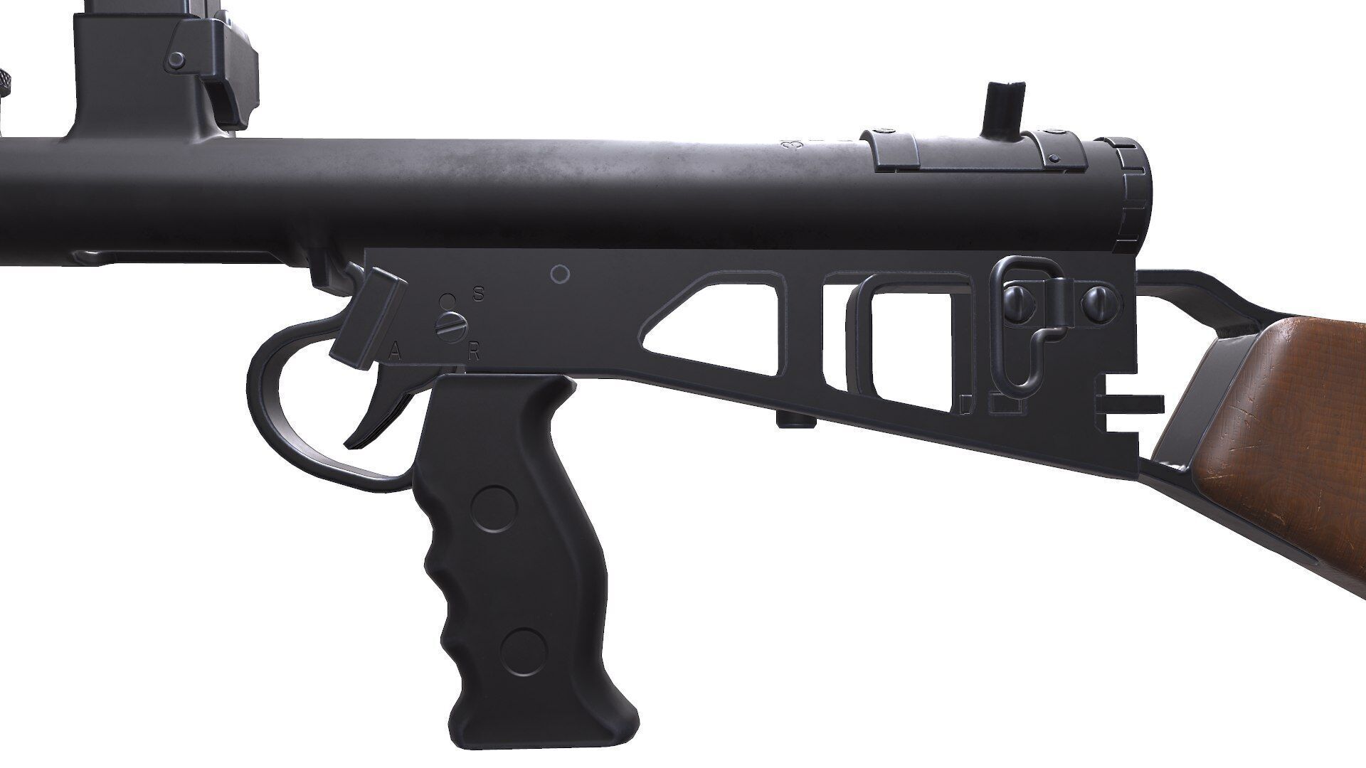 Owen Gun MK 2 Low Poly PBR Low-poly 3D model_8