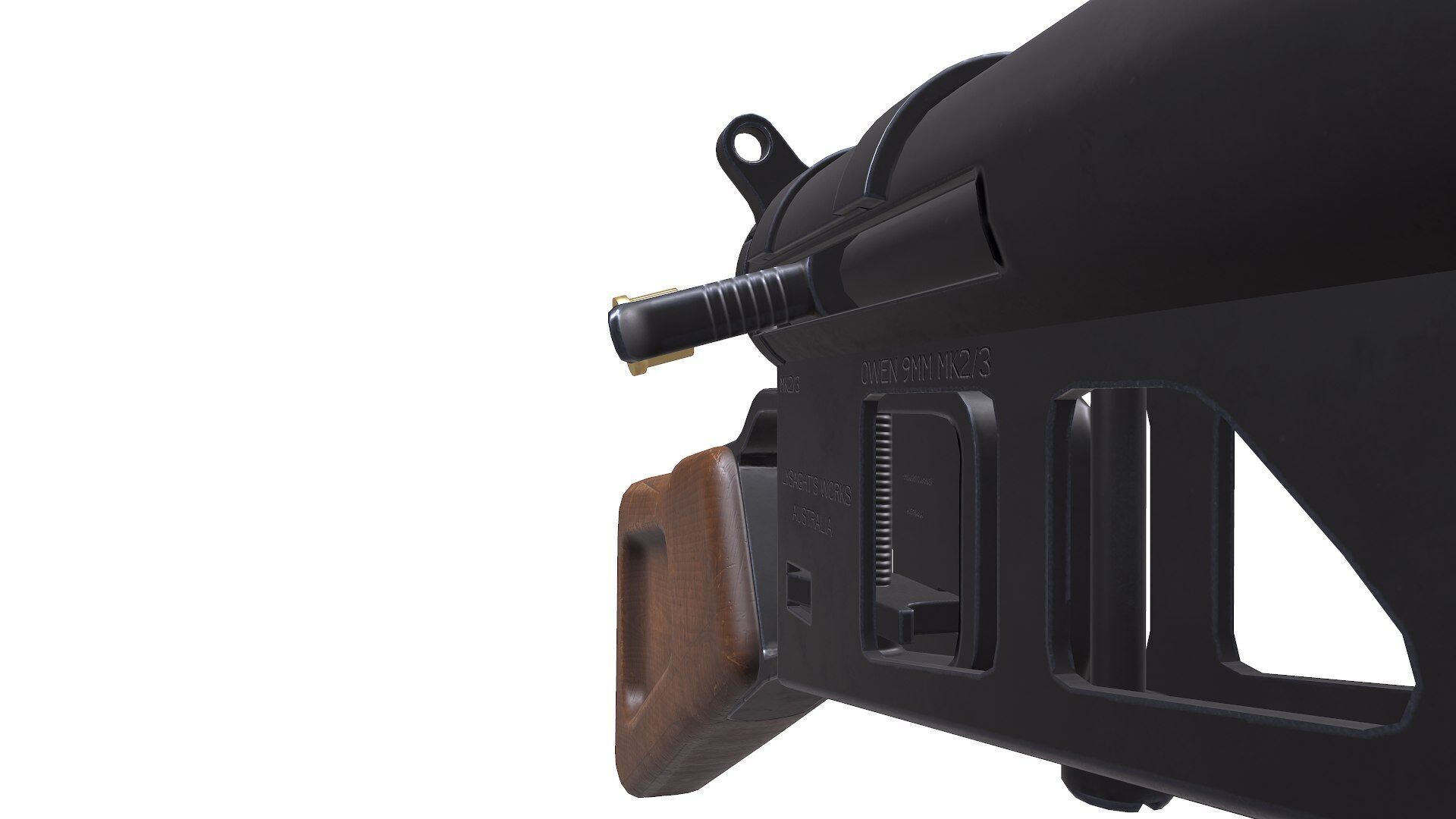 Owen Gun MK 2 Low Poly PBR Low-poly 3D model_14