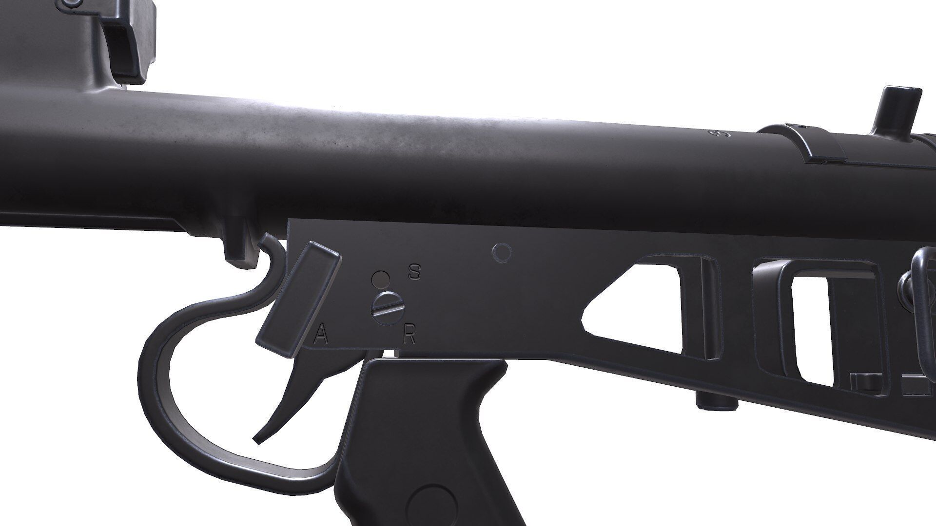 Owen Gun MK 2 Low Poly PBR Low-poly 3D model_17