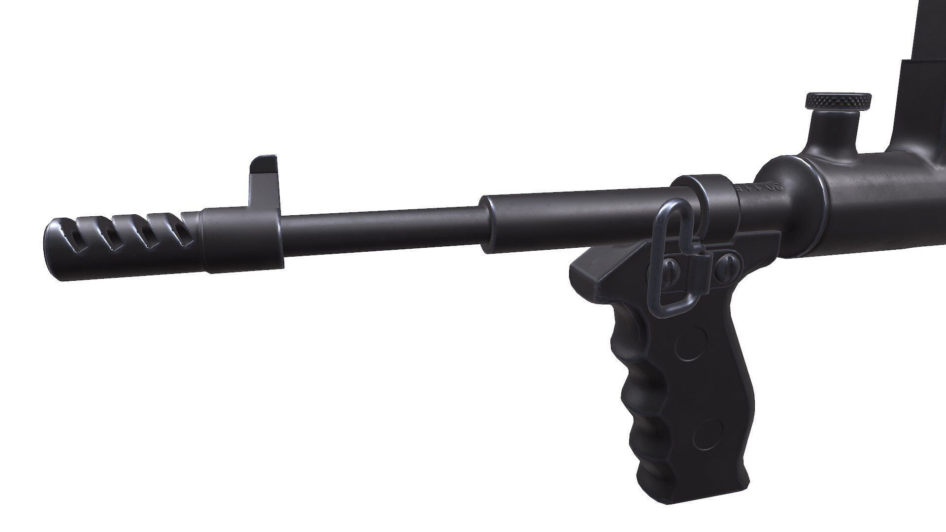 Owen Gun MK 2 Low Poly PBR Low-poly 3D model_10