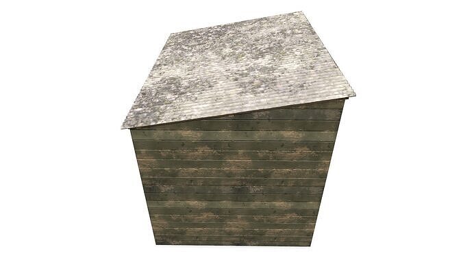 Old Wooden Shed Low-poly PBR Low-poly 3D model 6