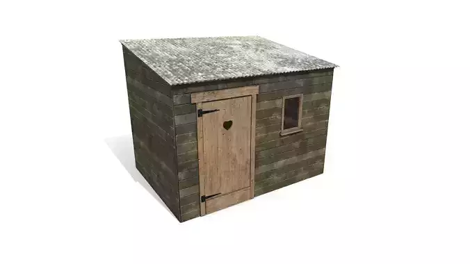 Old Wooden Shed Low-poly PBR