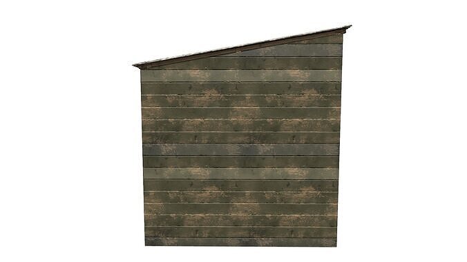Old Wooden Shed Low-poly PBR Low-poly 3D model 5