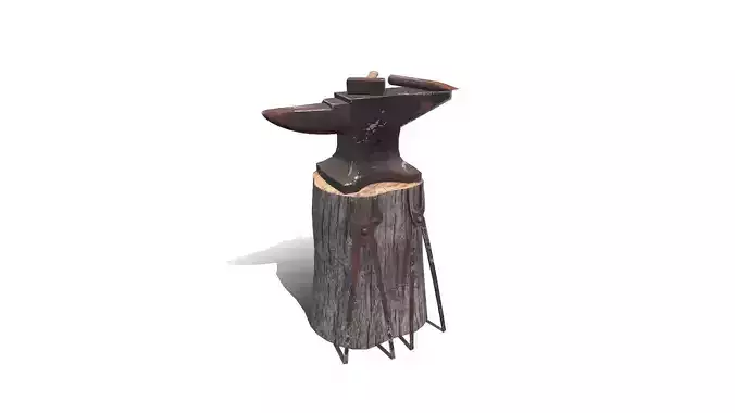 Old Rusty Anvil Set Low-poly PBR Low-poly 3D model
