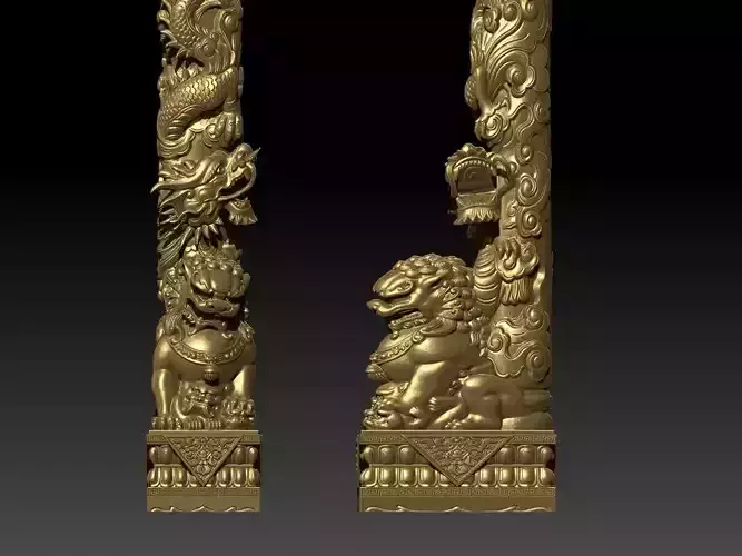 dragon pillar on unicorn