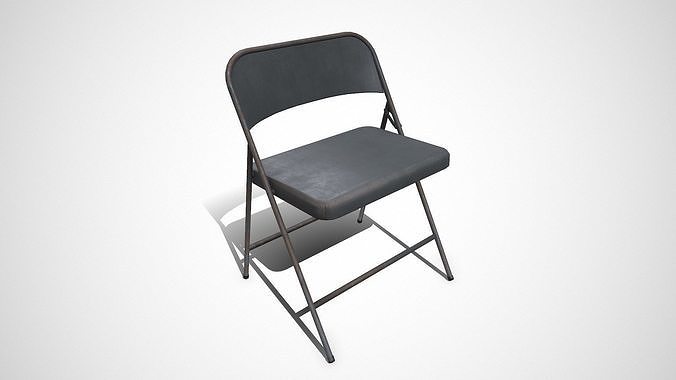 Old Metal Chair Low-poly PBR Free low-poly 3D model
