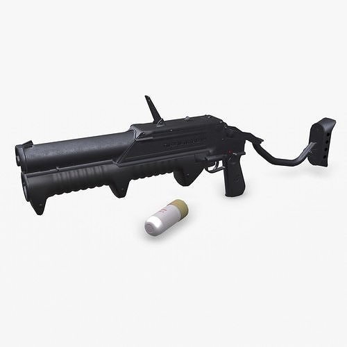 GM-94 Pump Action Grenade Launcher Low-poly PBR Low-poly 3D model