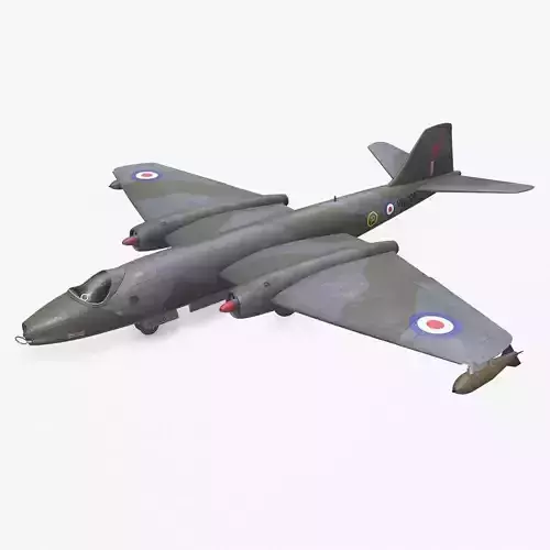 English Electric Canberra Bomber Low-poly PBR