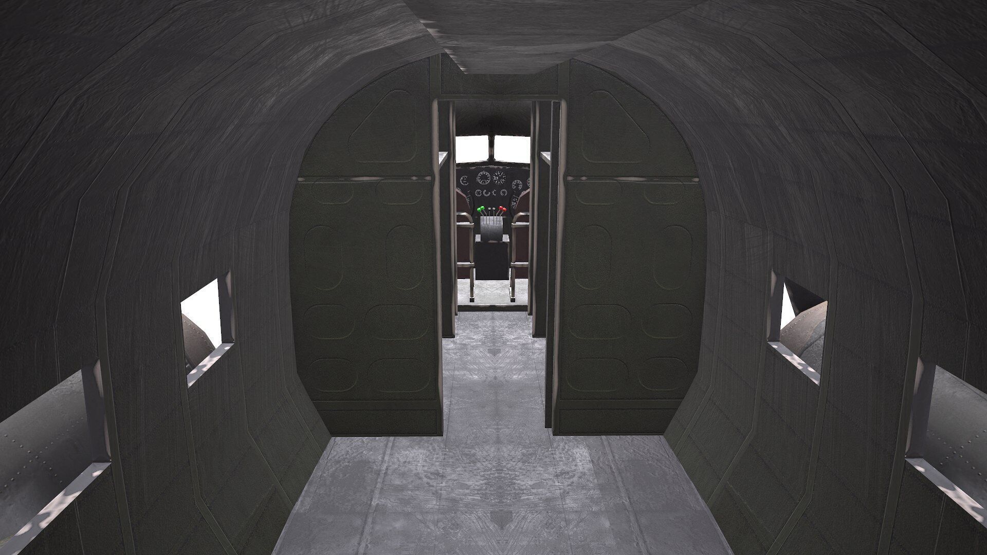 Douglas AC-47 Spooky Gunship Low Poly PBR Low-poly 3D model_8