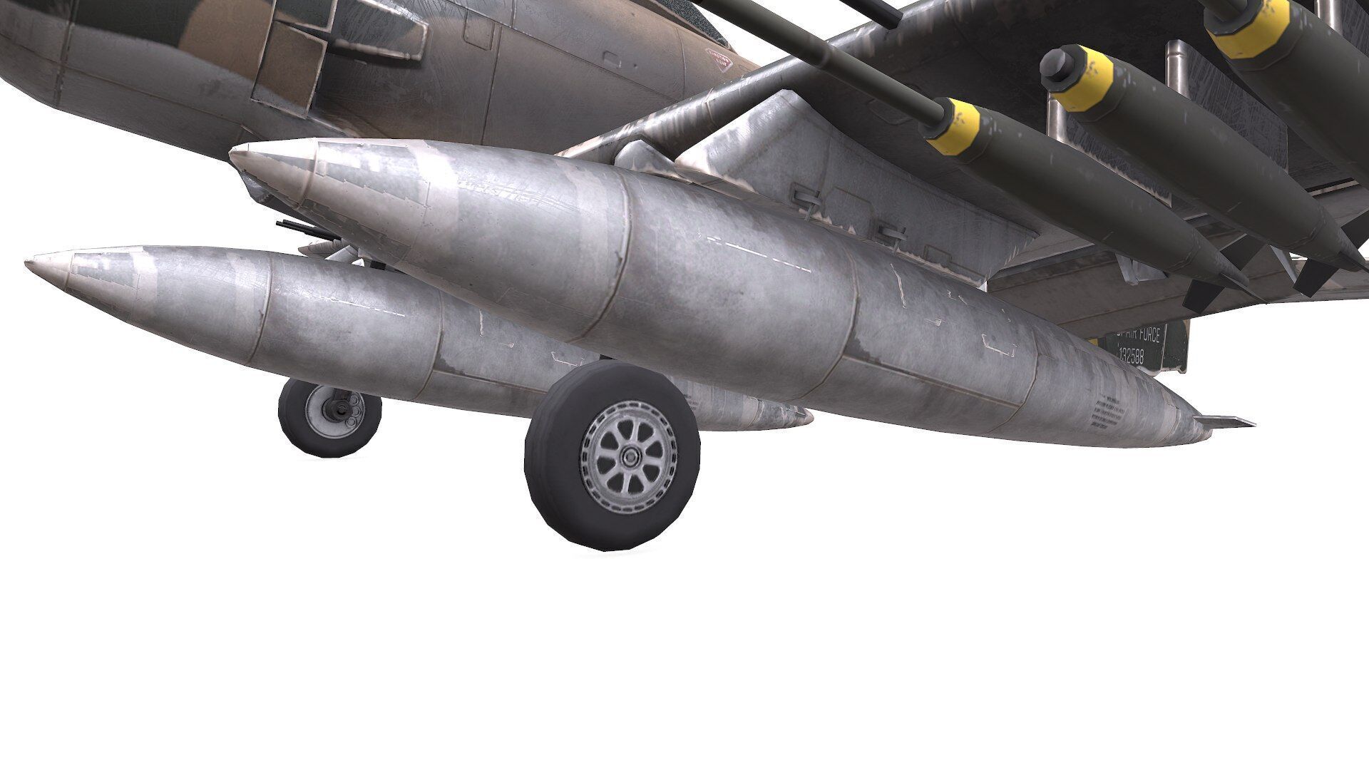 Douglas A-1 Skyraider Low-poly PBR Low-poly 3D model_28