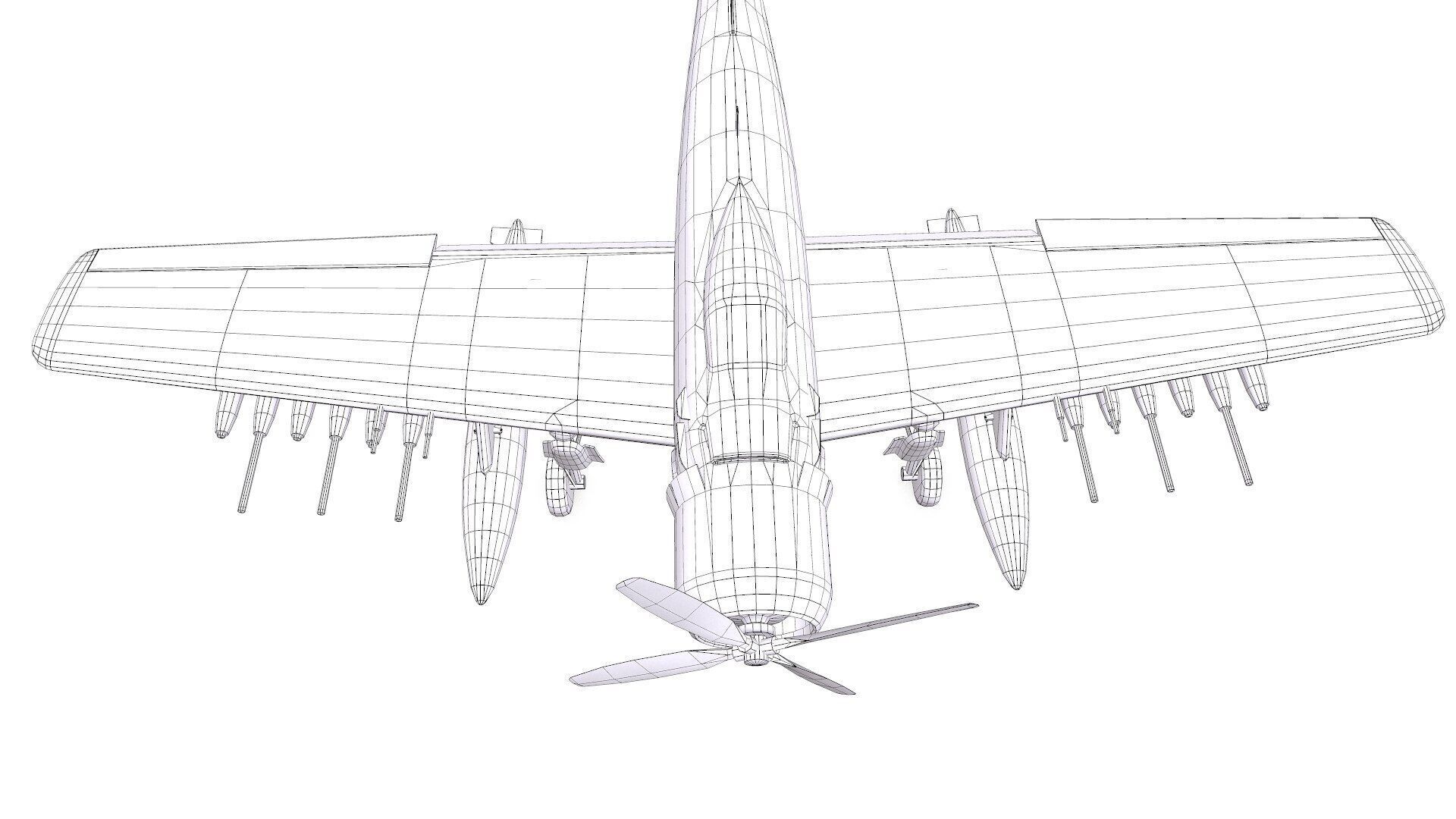 Douglas A-1 Skyraider Low-poly PBR Low-poly 3D model_30