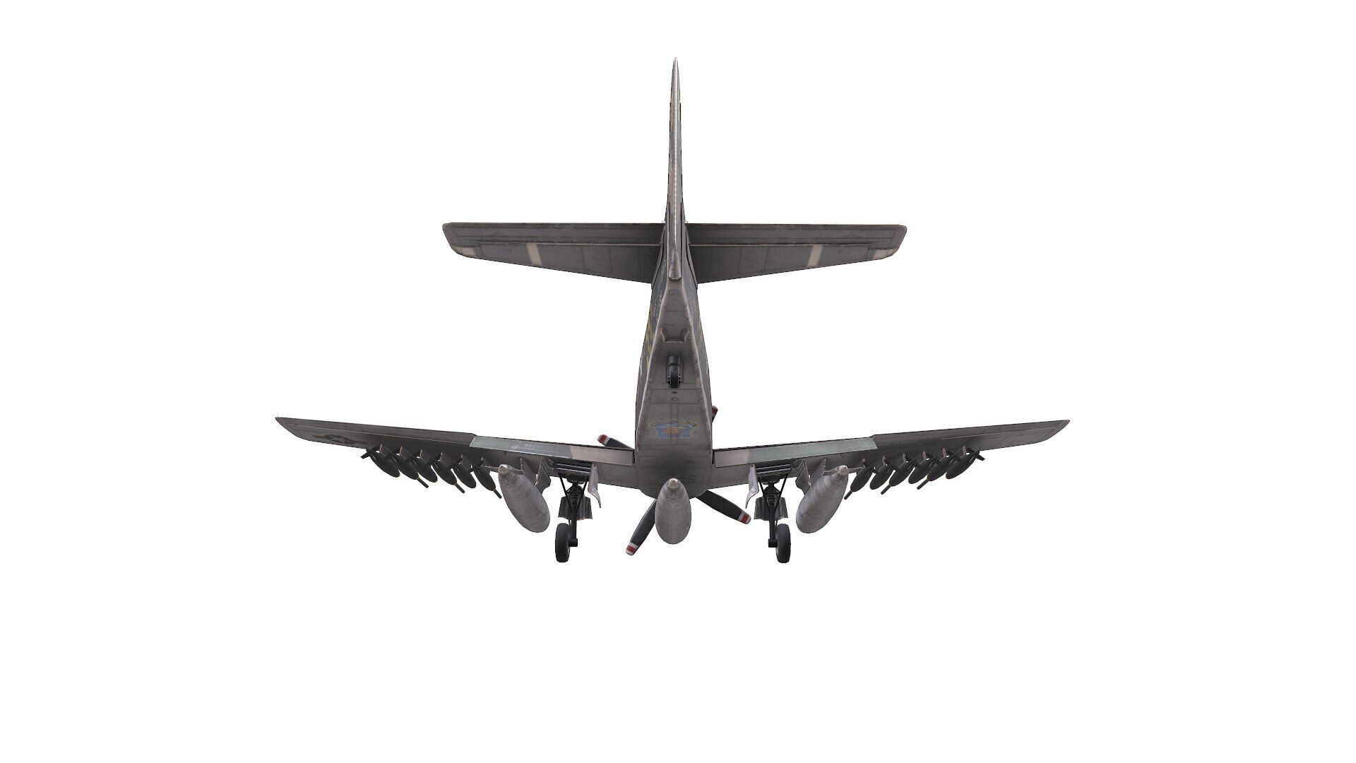 Douglas A-1 Skyraider Low-poly PBR Low-poly 3D model_9