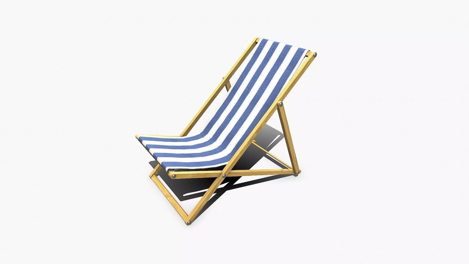 Deck Chair Low-poly PBR Free low-poly 3D model