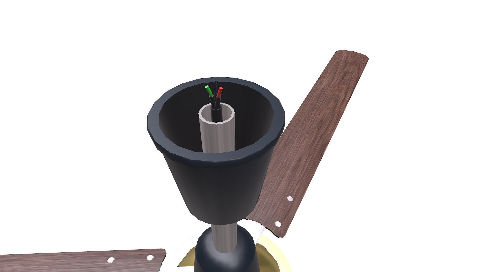 Ceiling Fan Low-poly PBR Low-poly 3D model_7