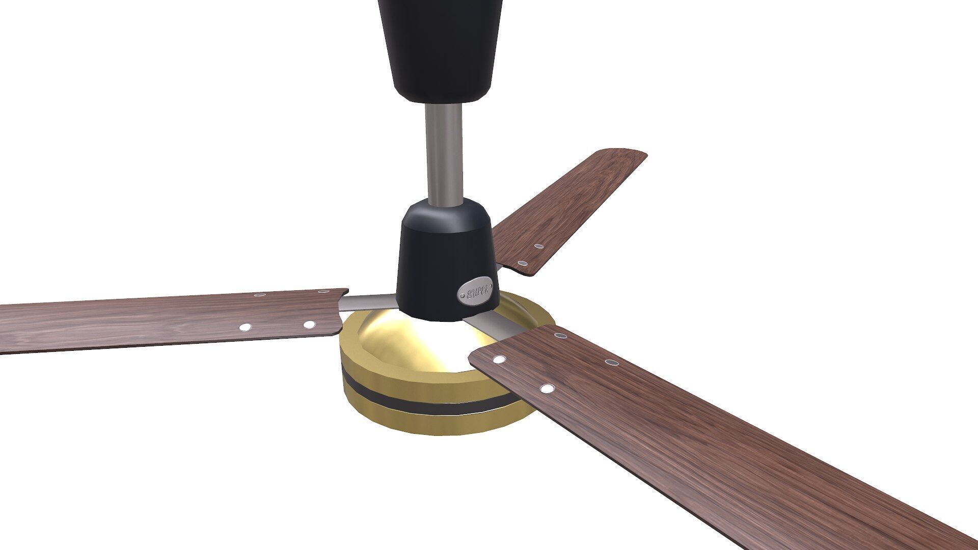 Ceiling Fan Low-poly PBR Low-poly 3D model_6