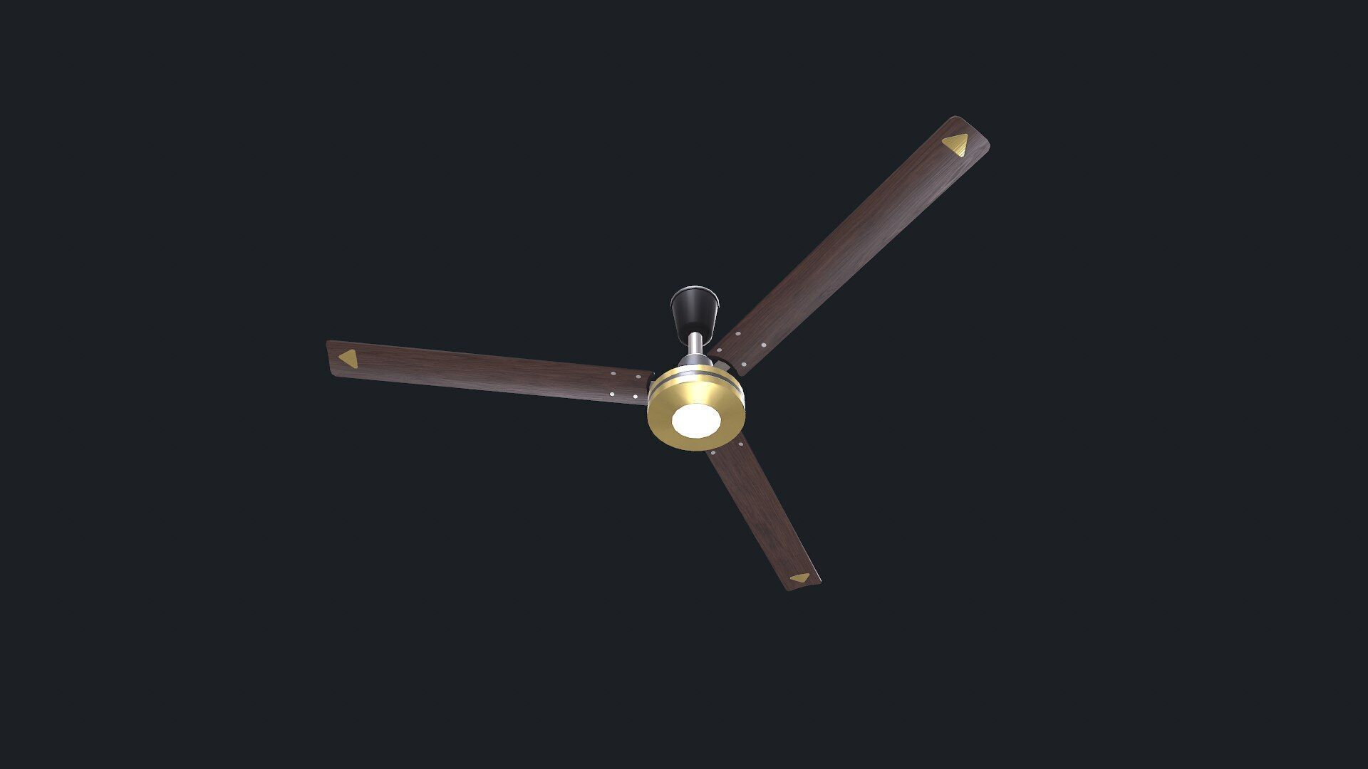 Ceiling Fan Low-poly PBR Low-poly 3D model_2