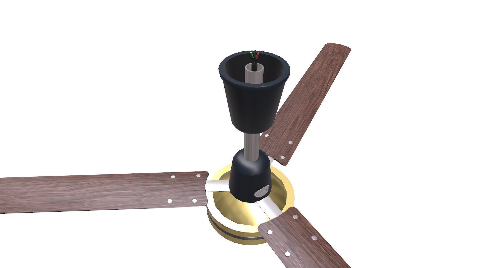 Ceiling Fan Low-poly PBR Low-poly 3D model_8