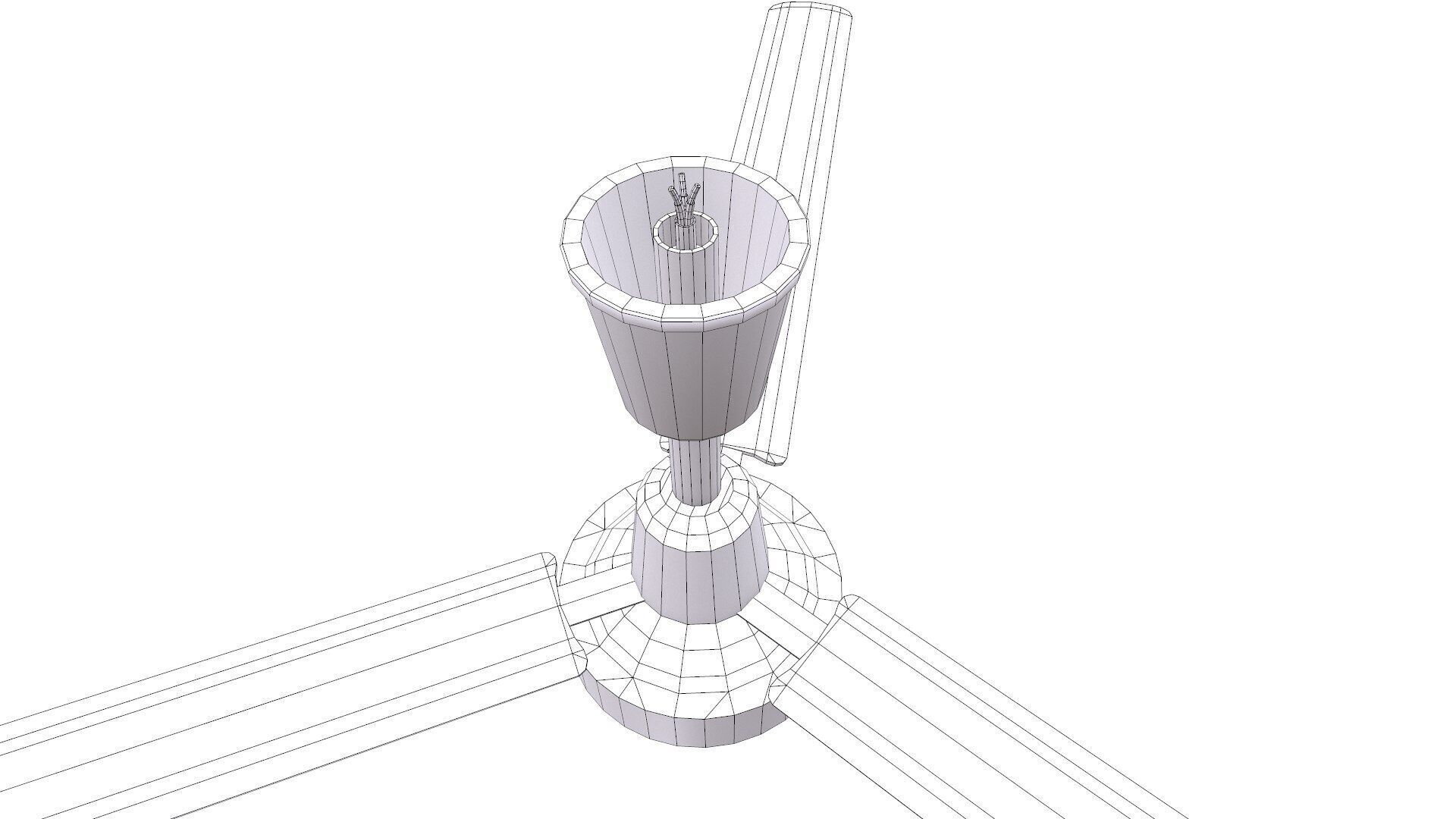 Ceiling Fan Low-poly PBR Low-poly 3D model_15