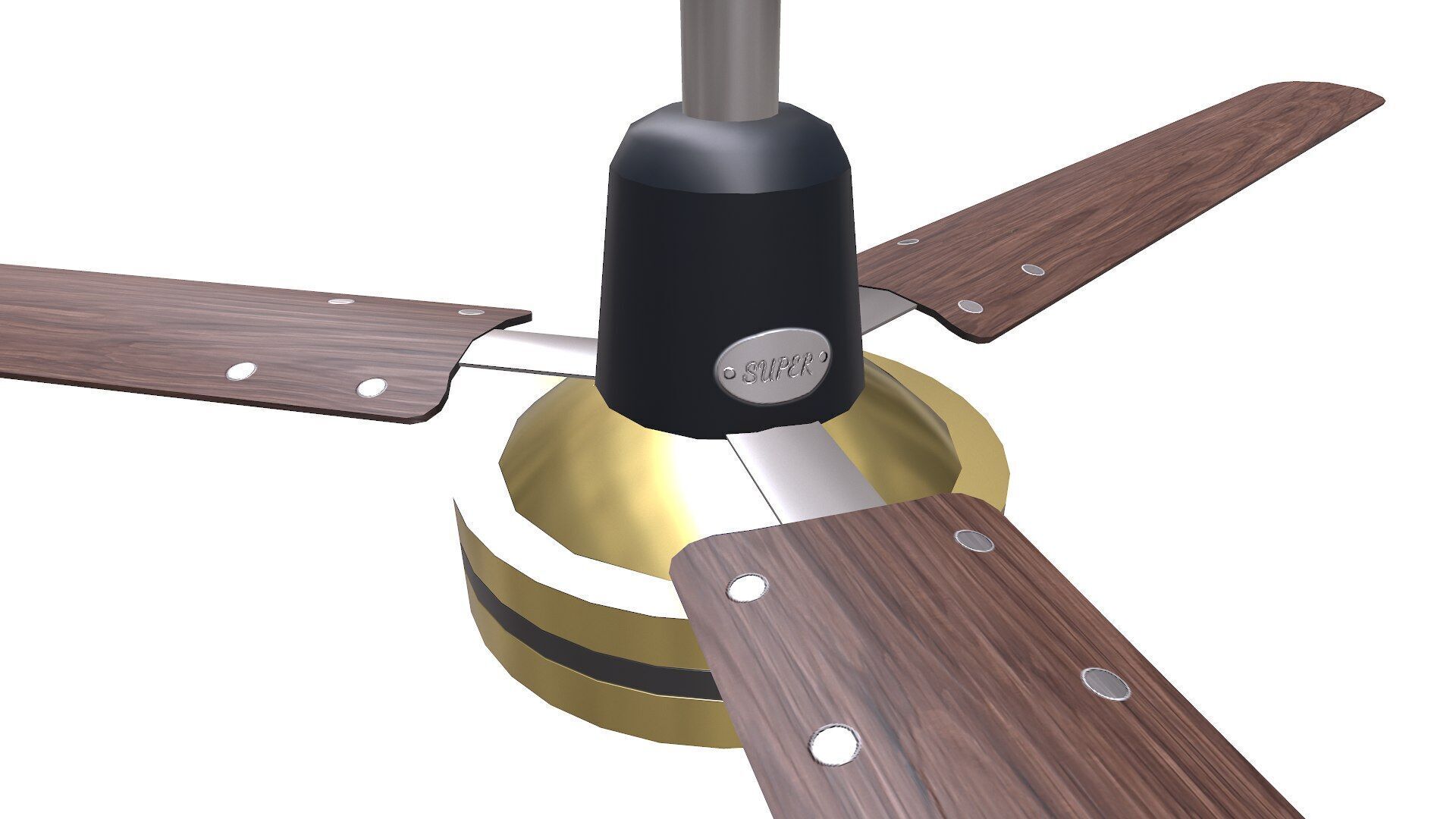 Ceiling Fan Low-poly PBR Low-poly 3D model_12