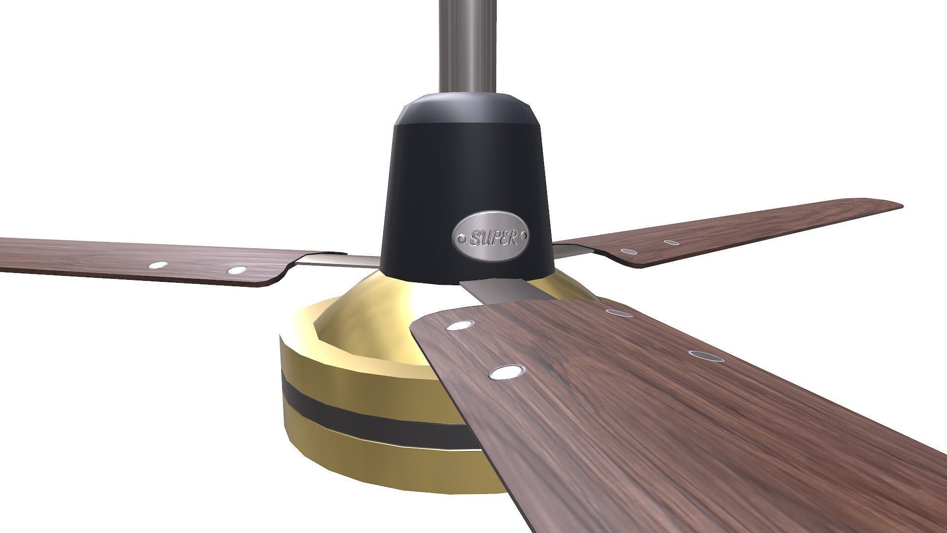 Ceiling Fan Low-poly PBR Low-poly 3D model_9