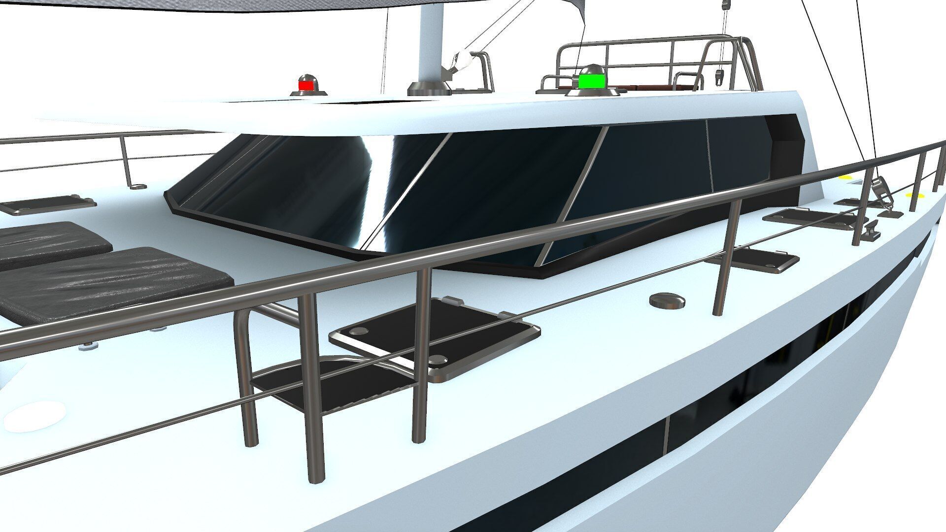 Catamaran Low-Poly PBR Low-poly 3D model_26