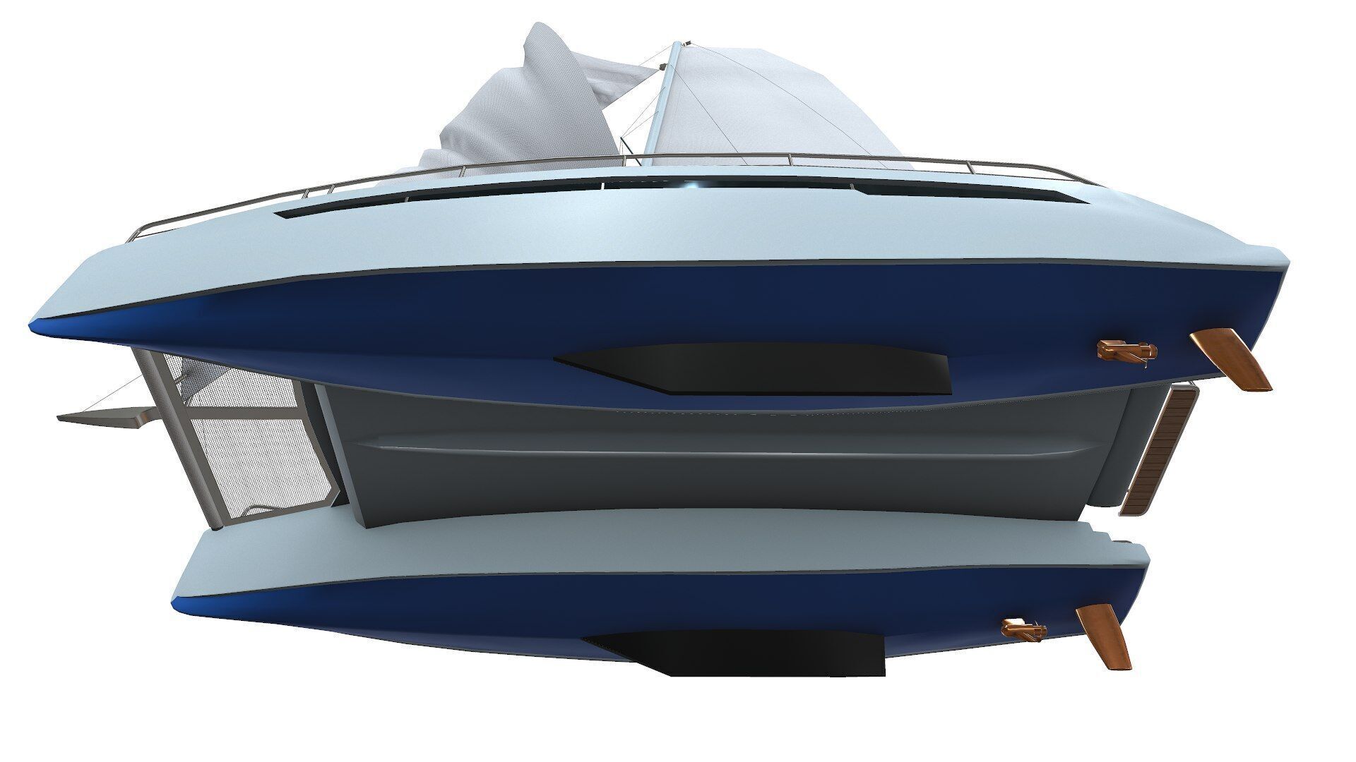 Catamaran Low-Poly PBR Low-poly 3D model_24