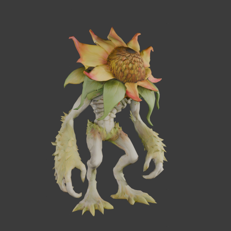 Sunflower Sentinel 3D model_2