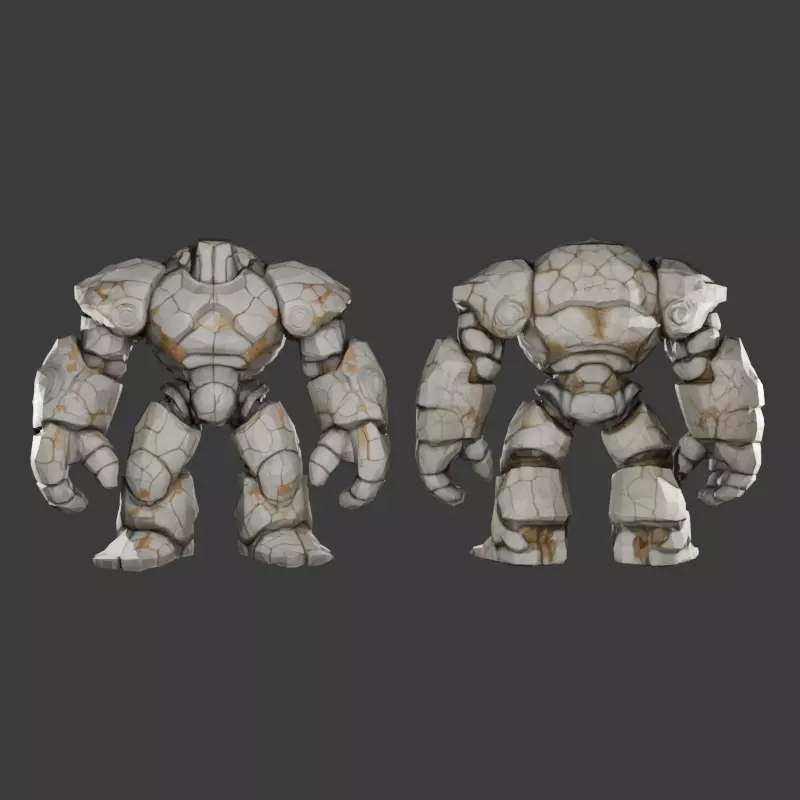 Stone Guardian 3D model_0