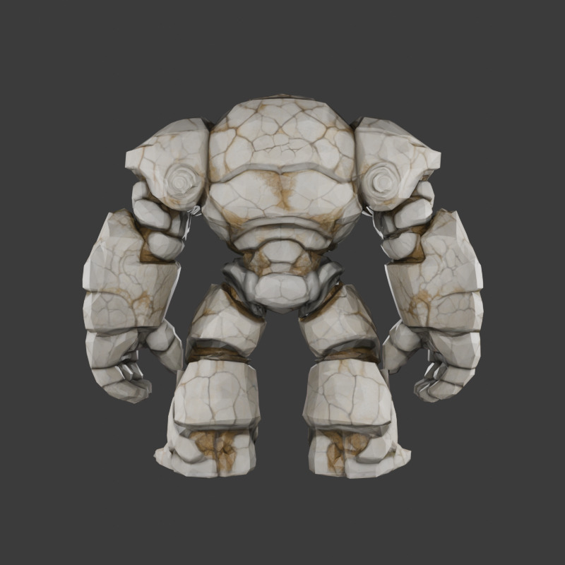 Stone Guardian 3D model_3
