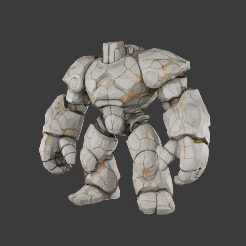 Stone Guardian 3D model_2