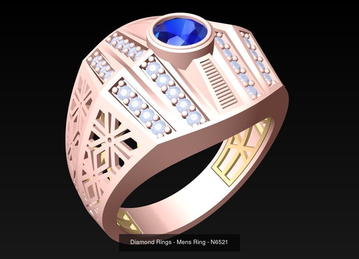 61 Mens Rings - Collection 3d Model - ME05 _42