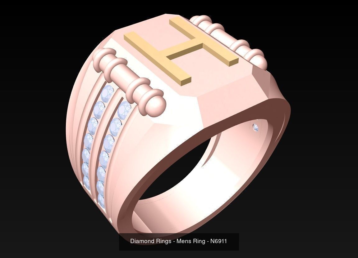 61 Mens Rings - Collection 3d Model - ME05 _36