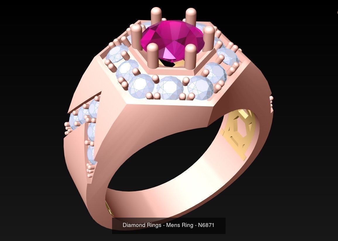 61 Mens Rings - Collection 3d Model - ME05 _39