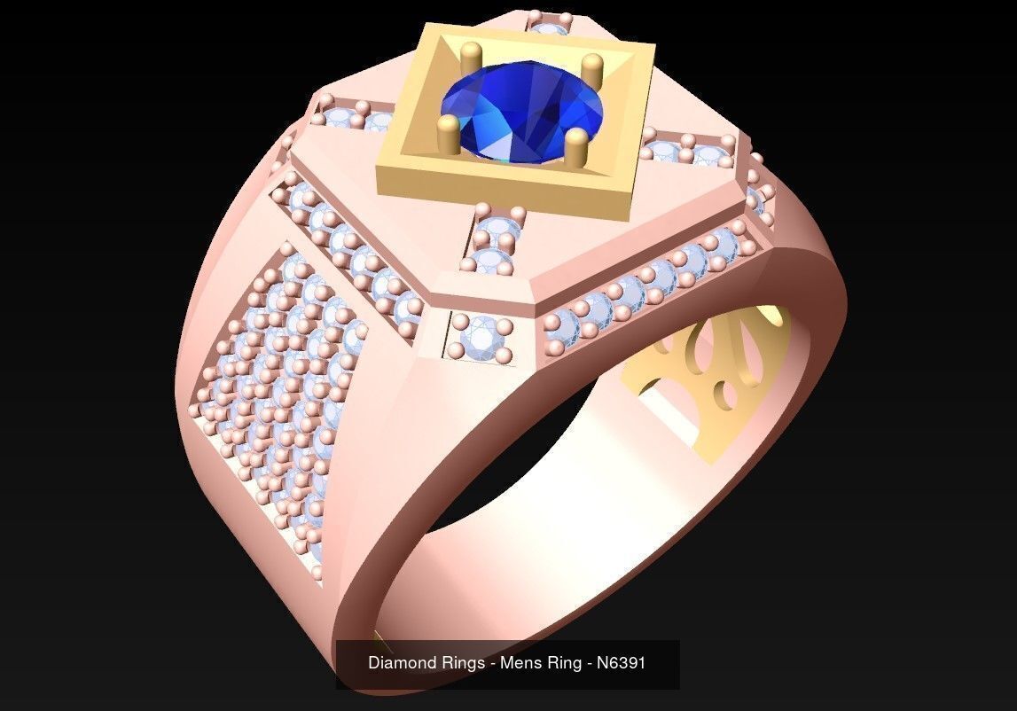 61 Mens Rings - Collection 3d Model - ME05 _48