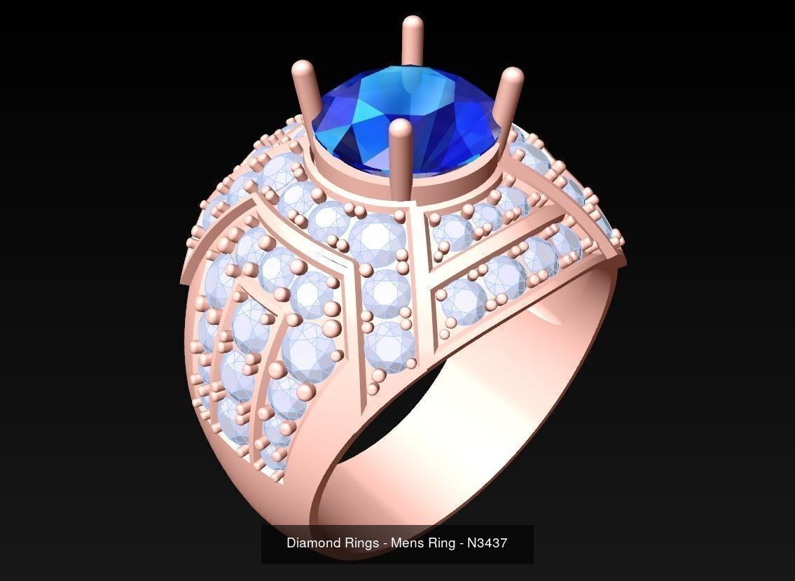 61 Mens Rings - Collection 3d Model - ME05 _8