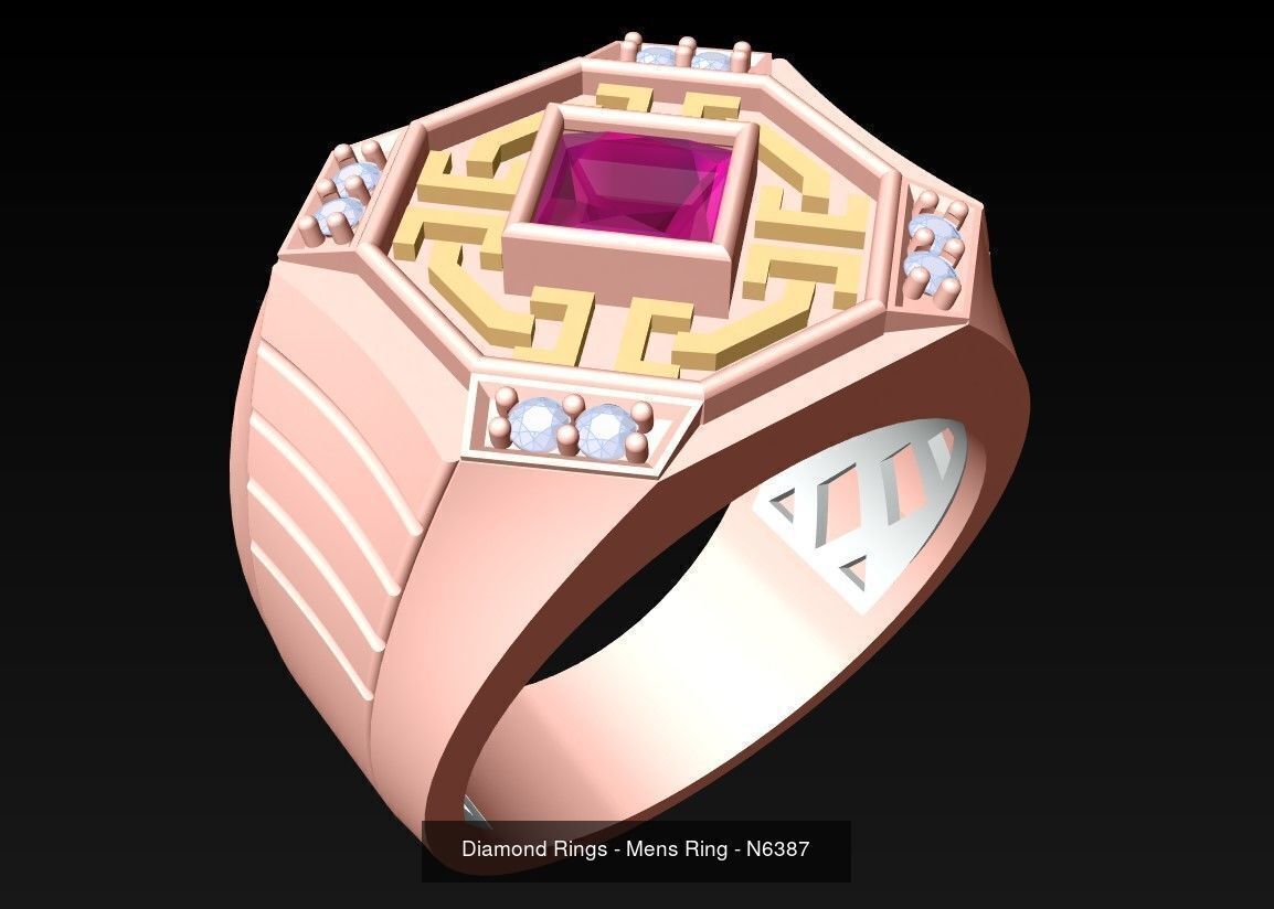 61 Mens Rings - Collection 3d Model - ME05 _50