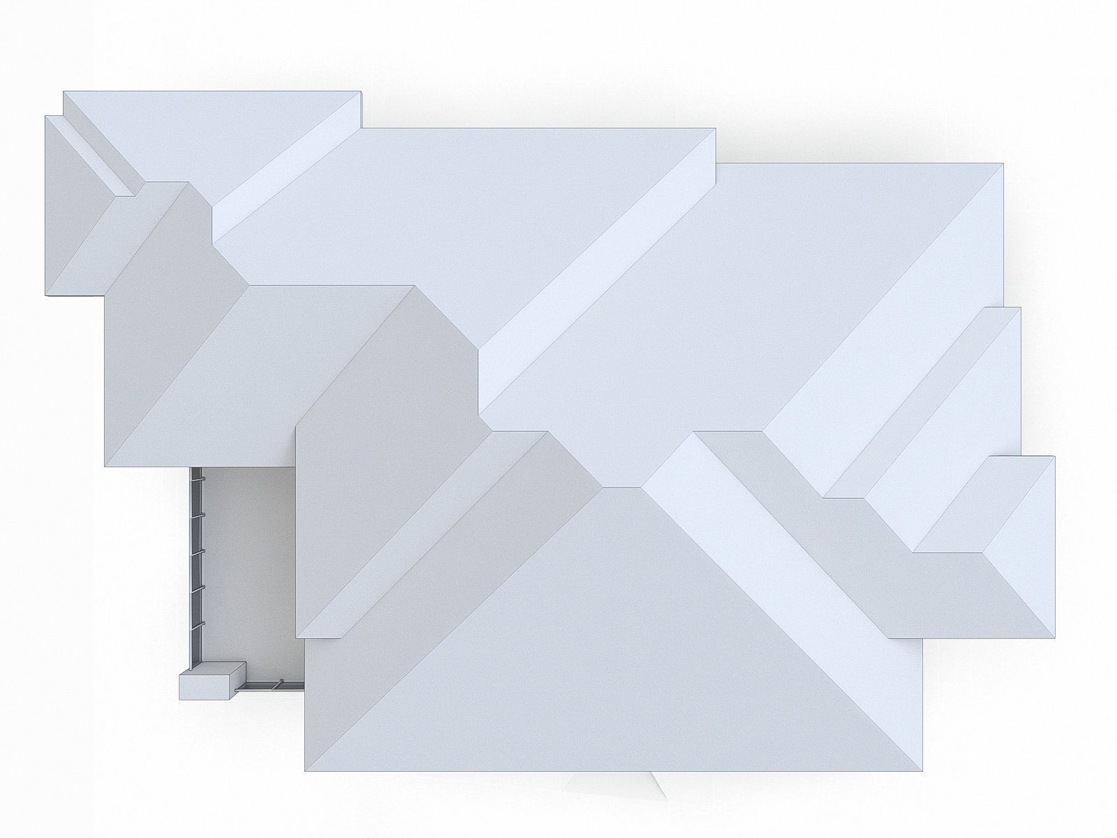 Modern Cottage Houses-13 Pack Low-poly 3D model_61